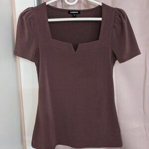 Mauve square neck top